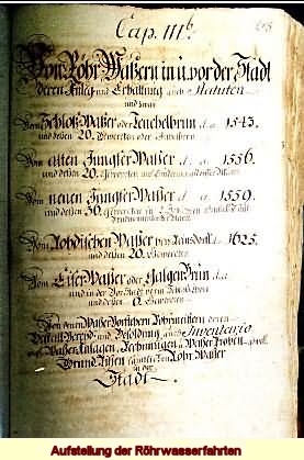 Aufstellung der Rörwasserfahrten